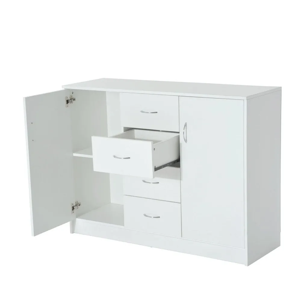 120Wx40Dx90H cm Drawer Cabinet-White