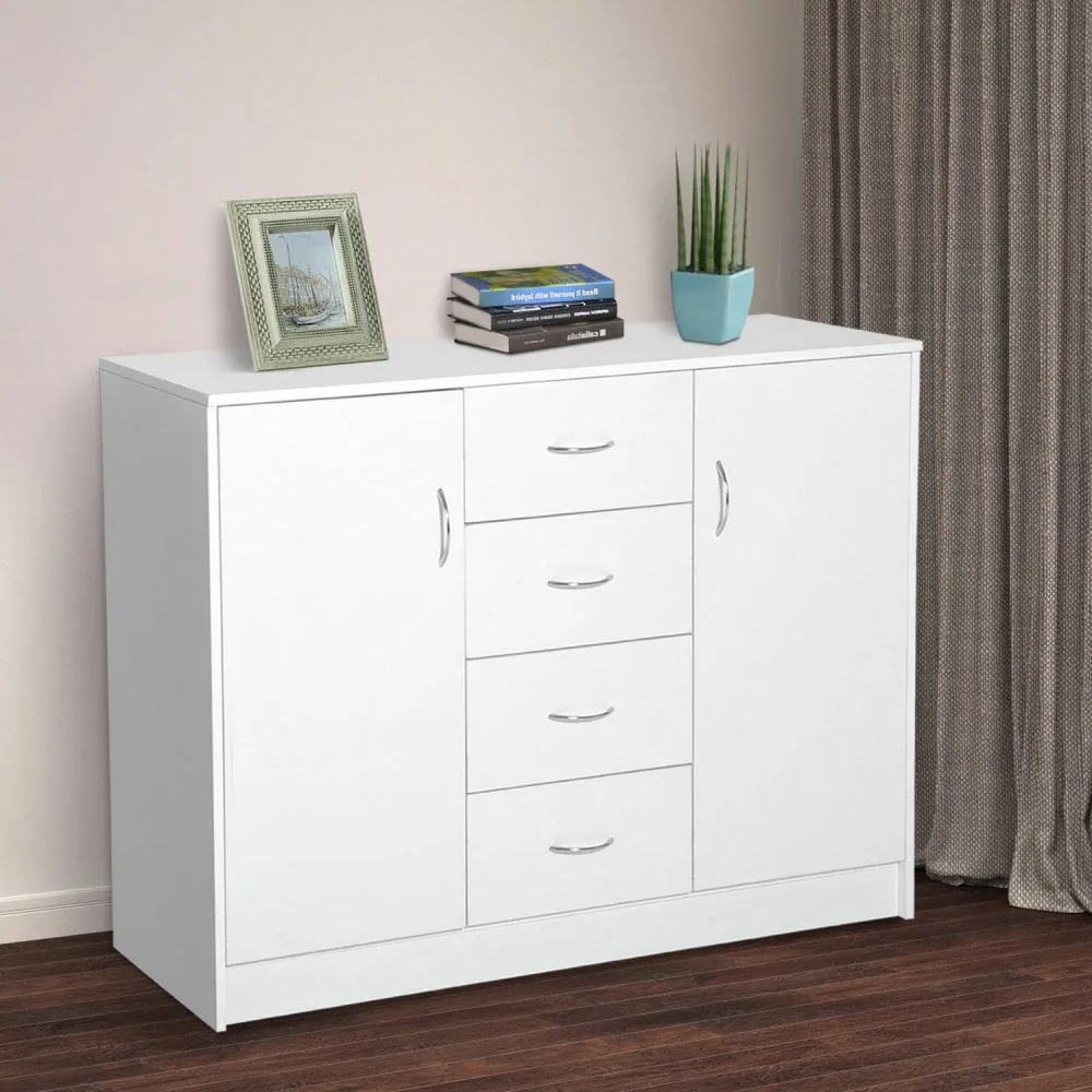 120Wx40Dx90H cm Drawer Cabinet-White