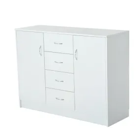 120Wx40Dx90H cm Drawer Cabinet-White