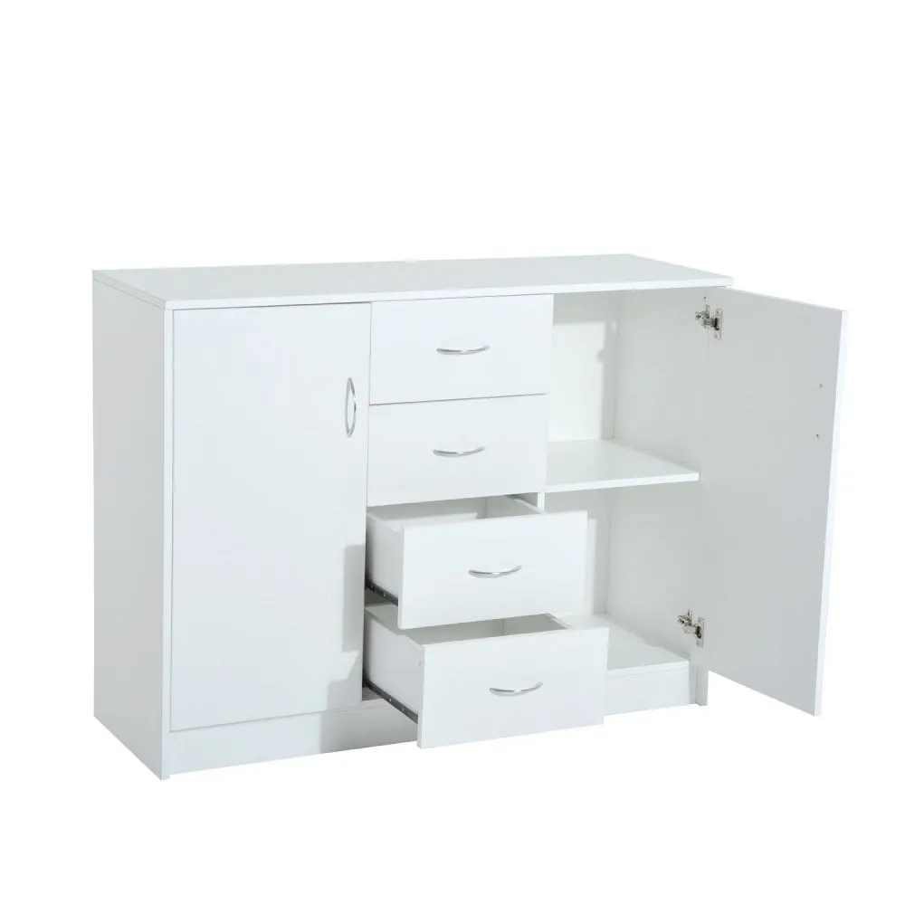 120Wx40Dx90H cm Drawer Cabinet-White