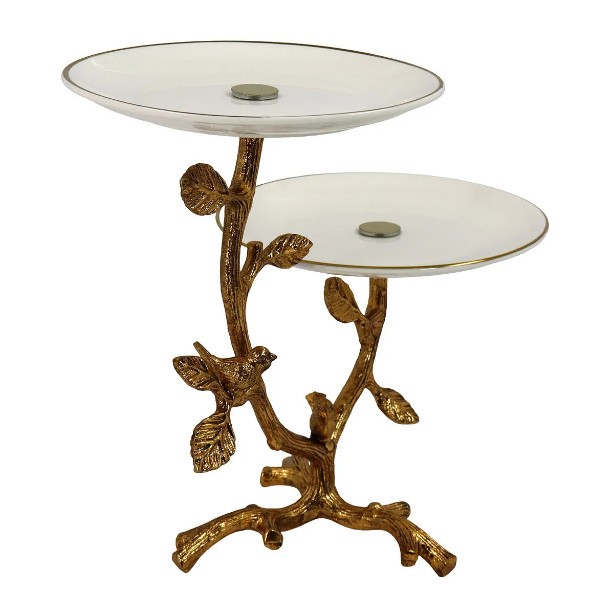 2-Layer Cake Stand Golden