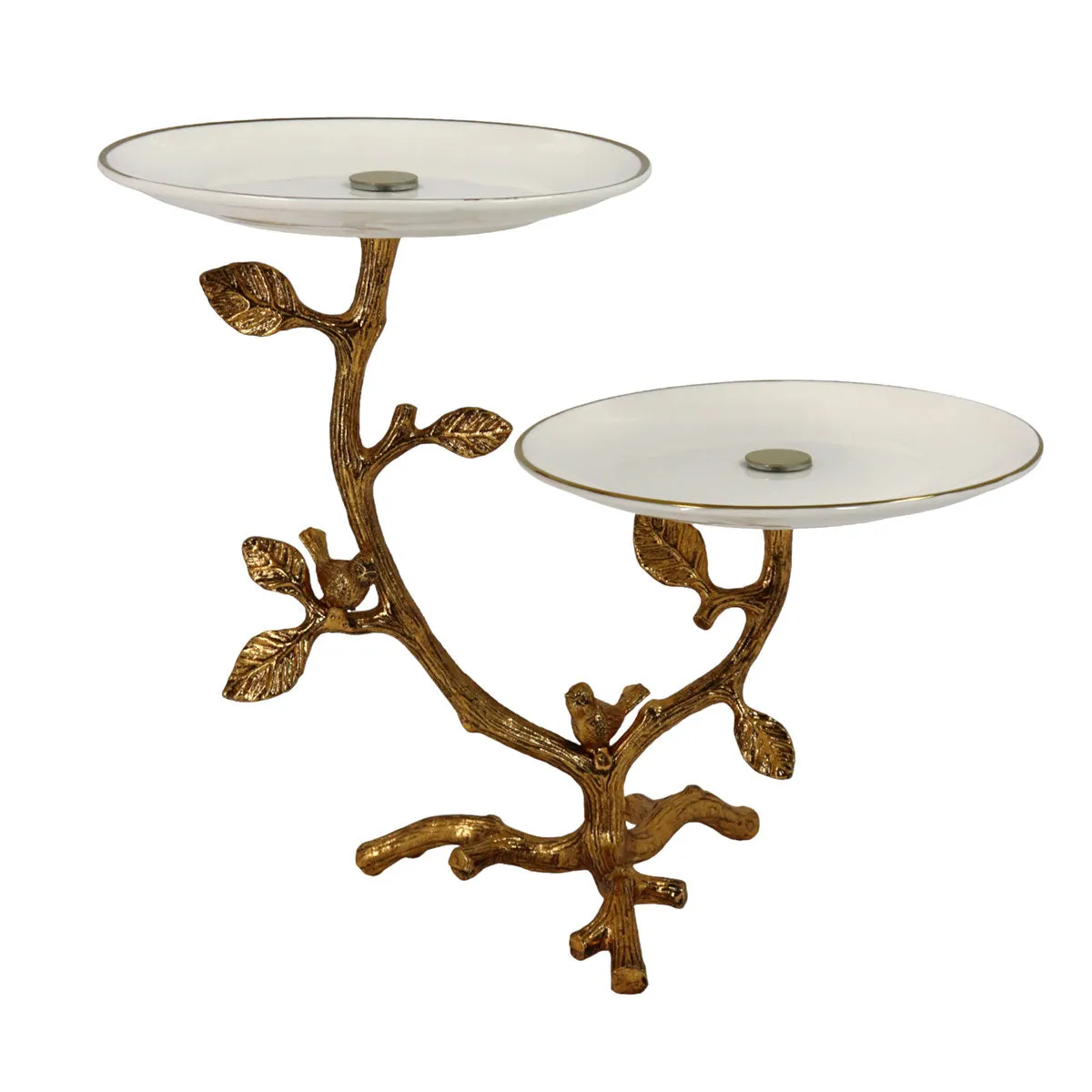 2-Layer Cake Stand Golden