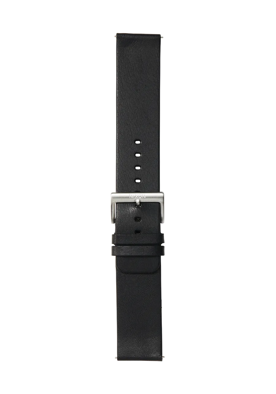 23mm Veg Tanned Leather Band - Black