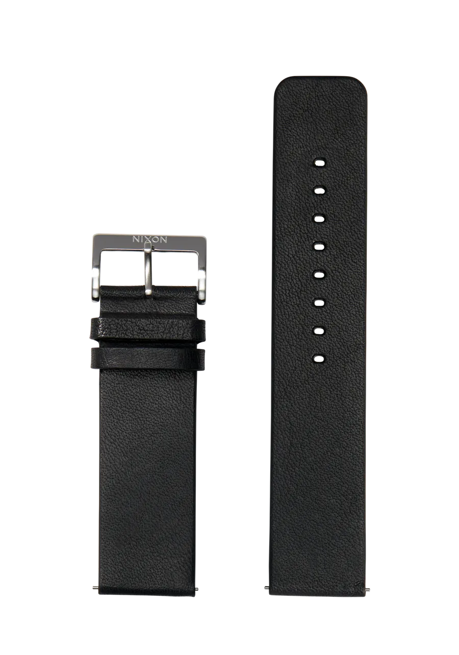 23mm Veg Tanned Leather Band - Black