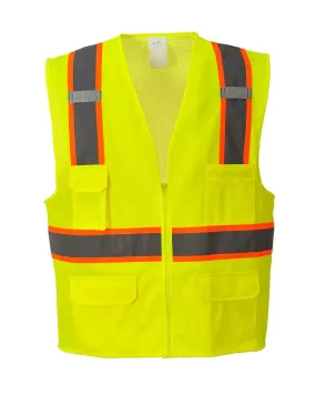 (3/Case) Class 2 Portwest Yellow Jackson Hi-Vis Executive Vest