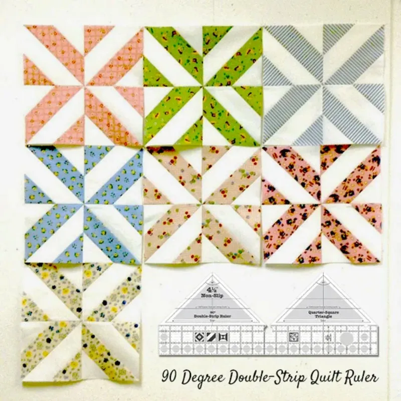 90 Degree Double-Strip Quilt Ruler