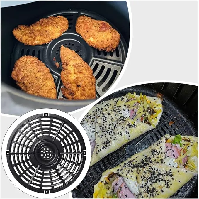 Air Fryer Round Plate 20cm | Replacement Ninja Grill Pan Plate for Ninja Air Fryer | Ninja Round Air Fryer Grill Plate Non-Stick Air Fryer (20cm* 20cm*1.5cm)