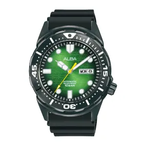 Alba Rotating Green Dial Silicone Automatic Men's Watch| AL4445