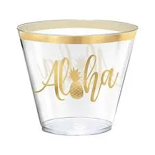 Aloha Gold Print 9oz. Tumblers