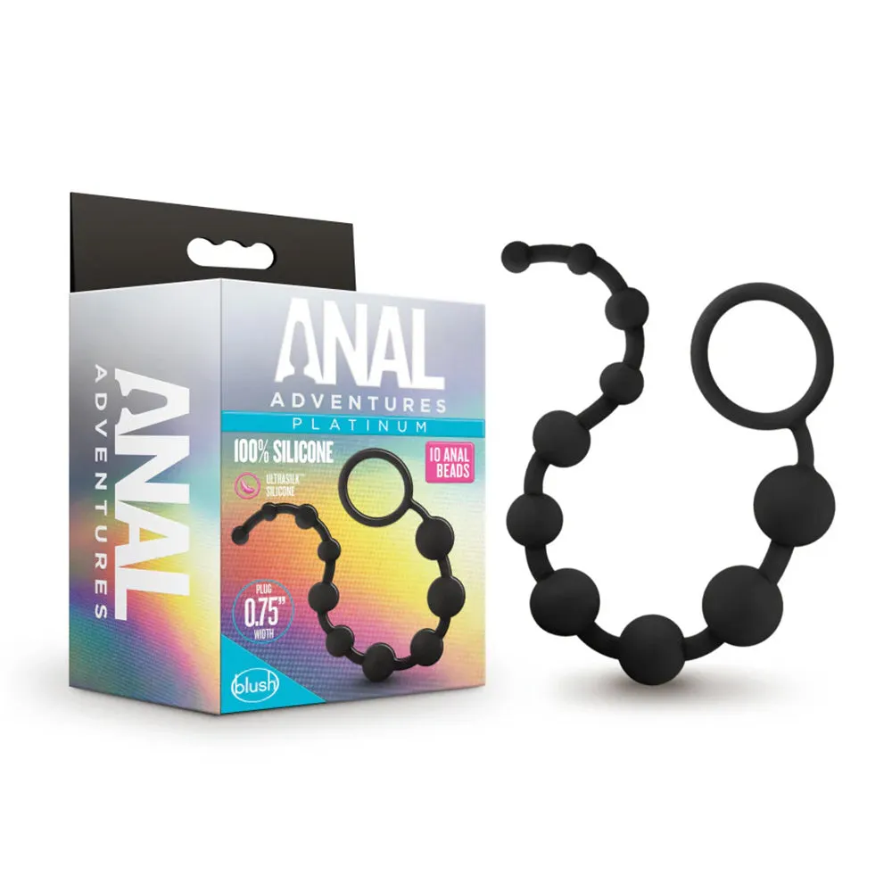 Anal Adventures Platinum Silicone Anal Beads