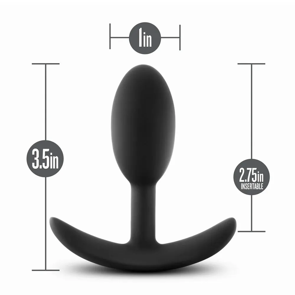 Anal Adventures Vibra Slim Platinum Silicone Butt Plug - Small