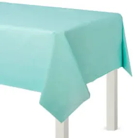 Aqua Blue Rectangular Plastic Tablecover