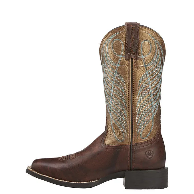 Ariat Round Up Wide Square Toe Western Boot