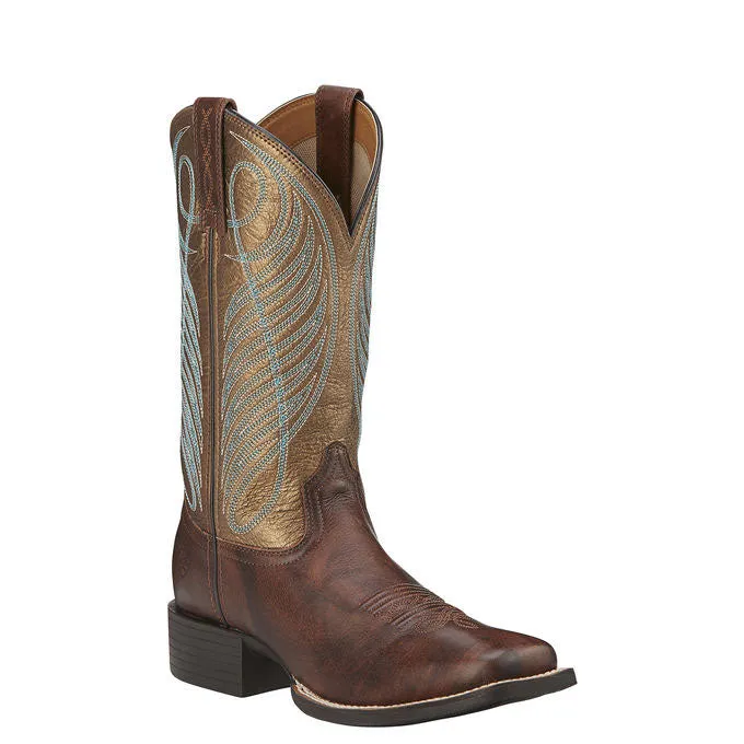 Ariat Round Up Wide Square Toe Western Boot