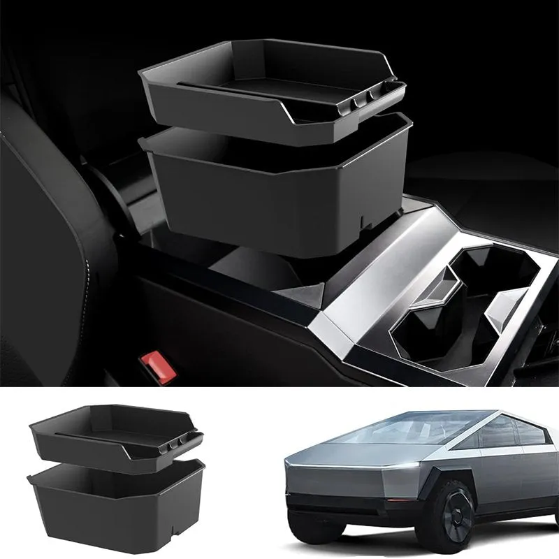 Armrest Storage Box-Double Layer for Tesla Cybertruck