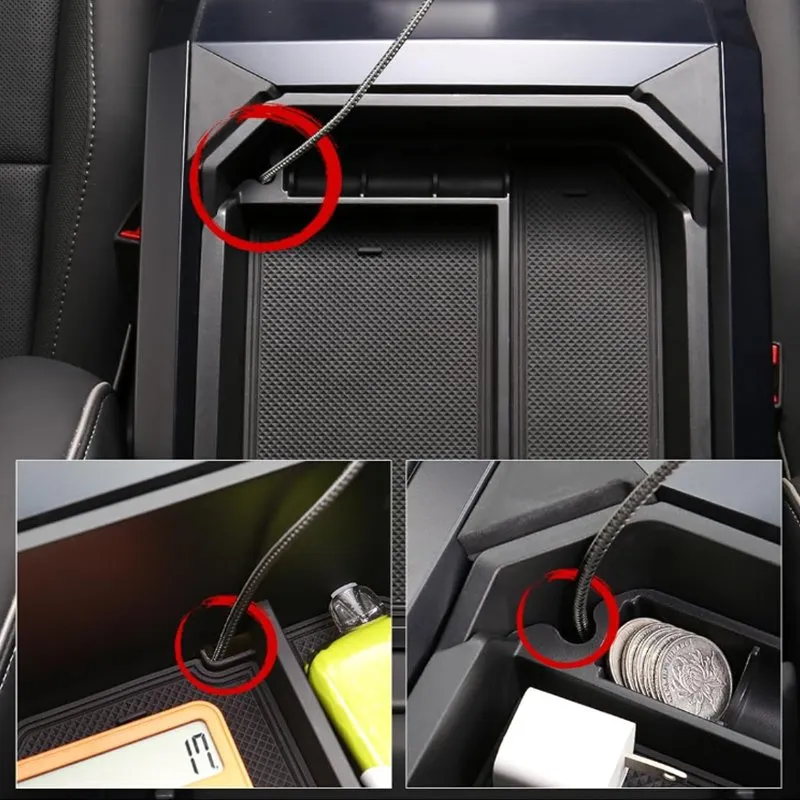 Armrest Storage Box-Double Layer for Tesla Cybertruck