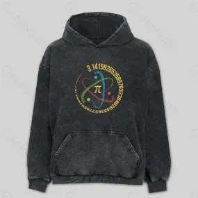 Atom Pi Math Science Washed Hoodie