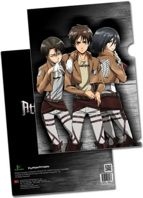 Attack on Titan - Eren Yeager, Levi Ackerman & Mikasa Ackerman File Folder (5 Pcs)