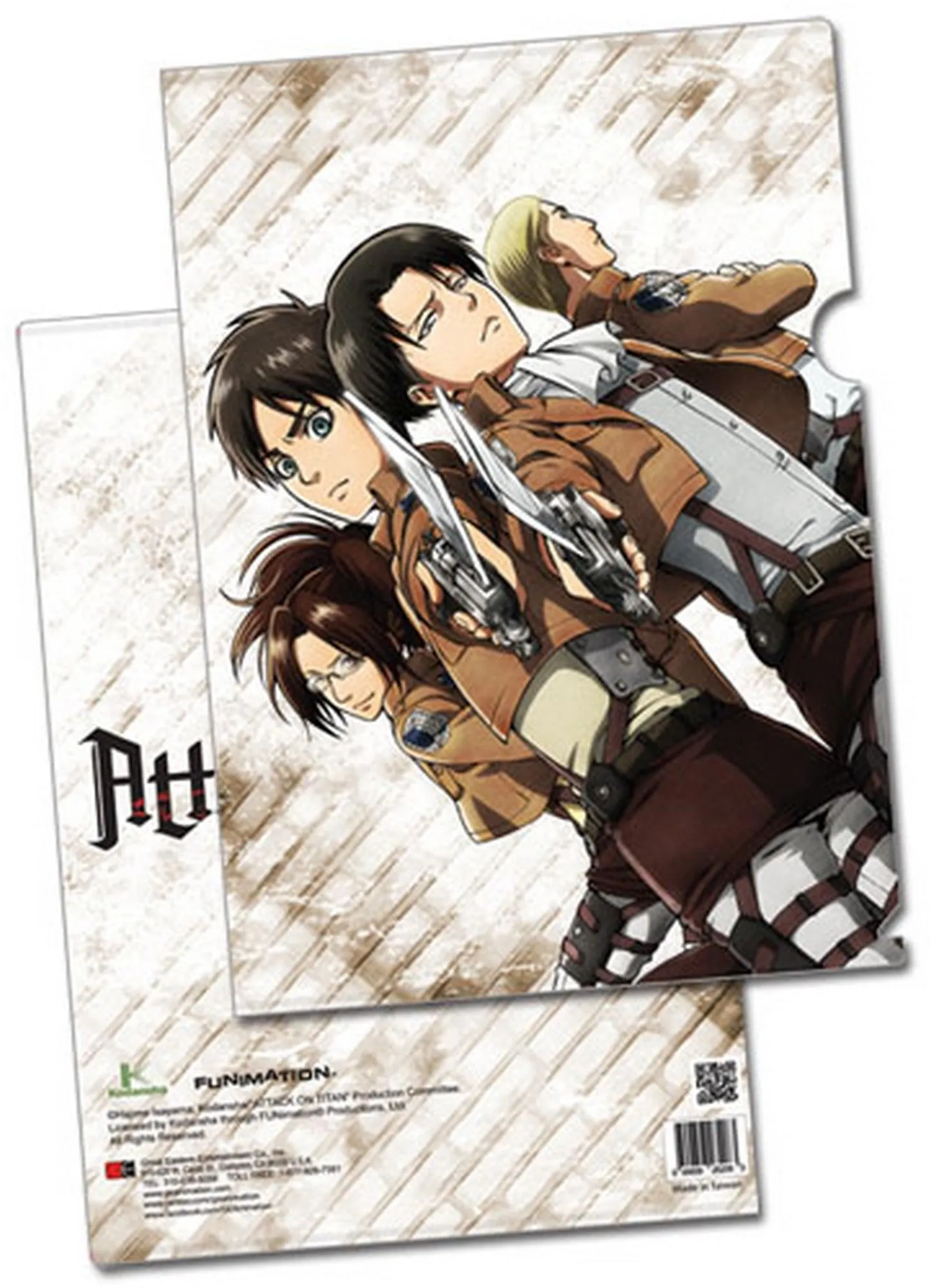 Attack on Titan - Eren Yeager, Levi Ackerman, Hange Zo?竄 & Erwin Smith File Folder (5 Pcs)