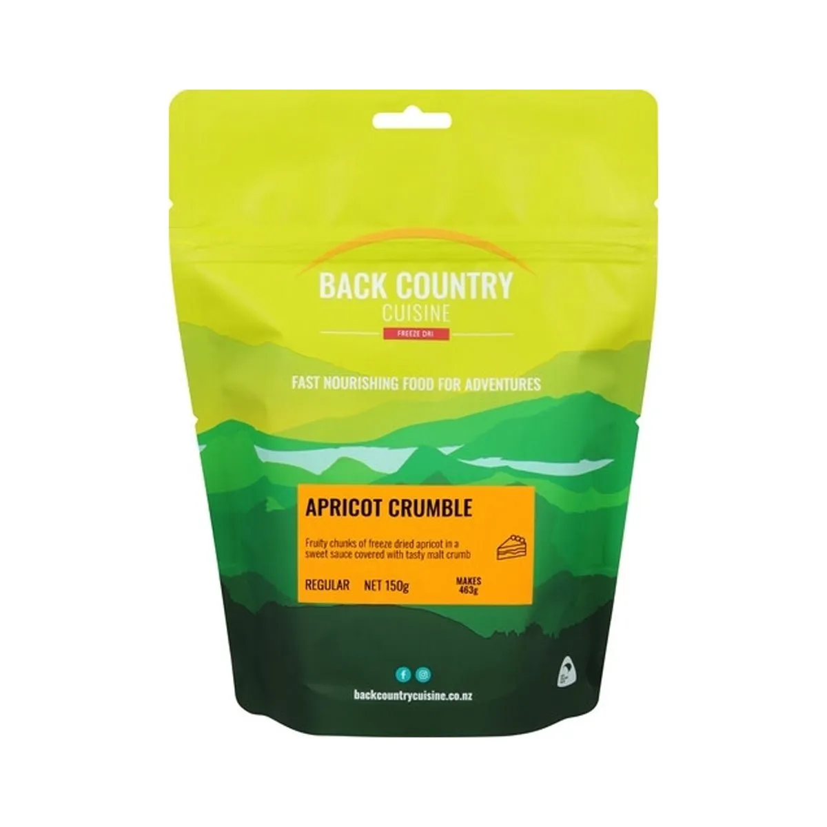 Back Country Cuisine Freeze Dried Food - Apricot Crumble