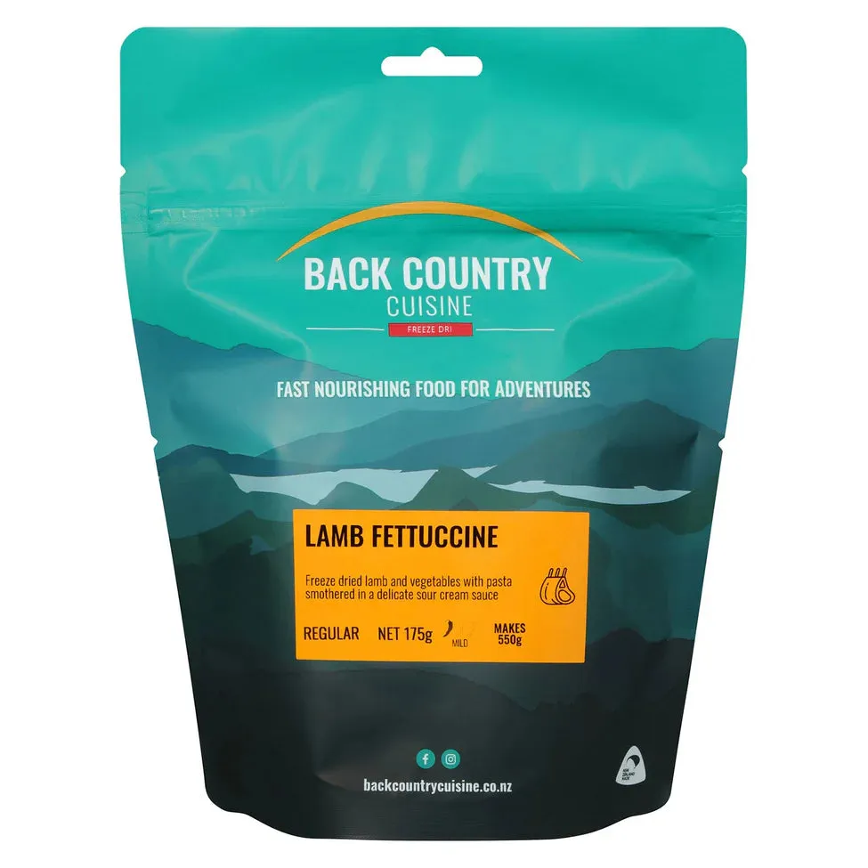 Back Country Cuisine Freeze Dried Food - Lamb Fettuccine