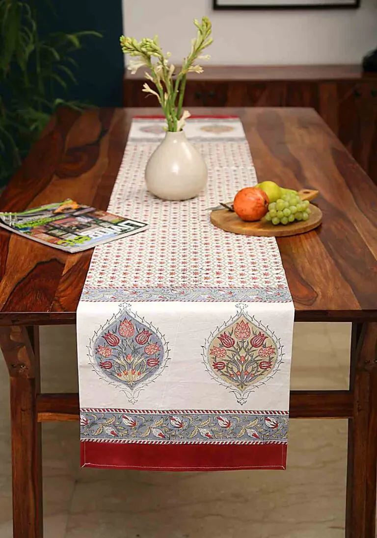 Beach Sand  Hand Block Print Table Runner