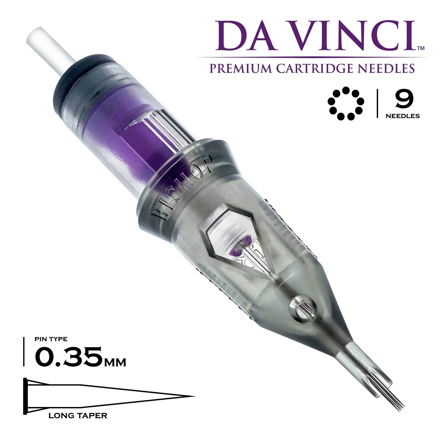 Bishop Da Vinci V2 Cartridges - #12 Round Shader Long Taper