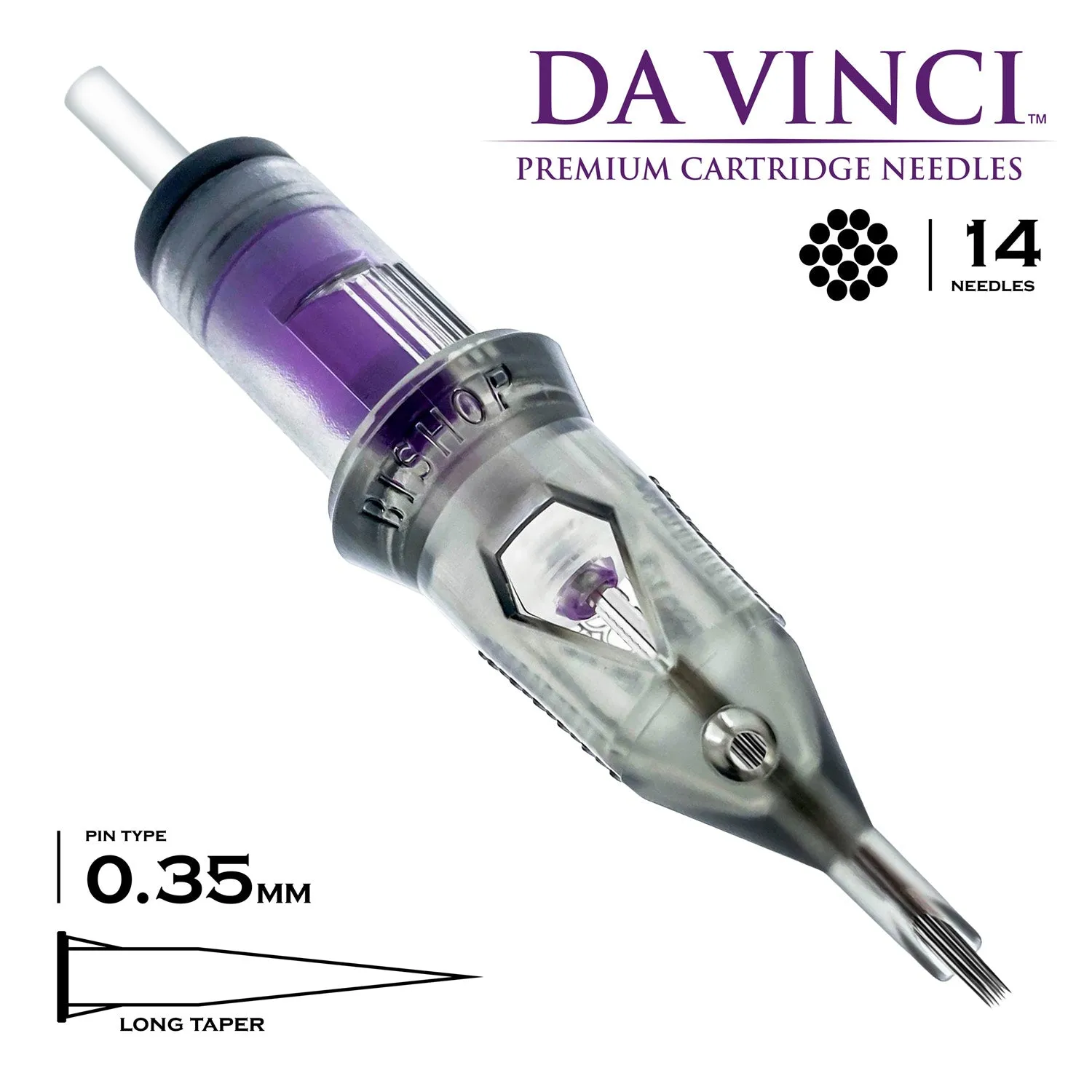 Bishop Da Vinci V2 Cartridges - #12 Round Shader Long Taper