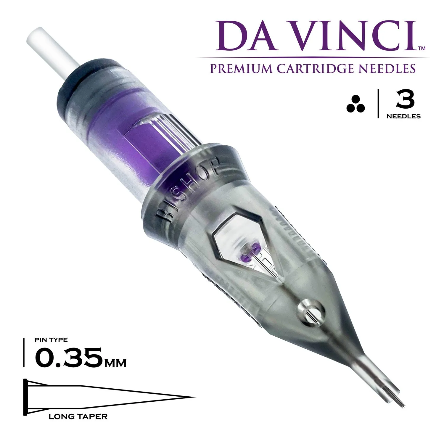 Bishop Da Vinci V2 Cartridges - #12 Round Shader Long Taper