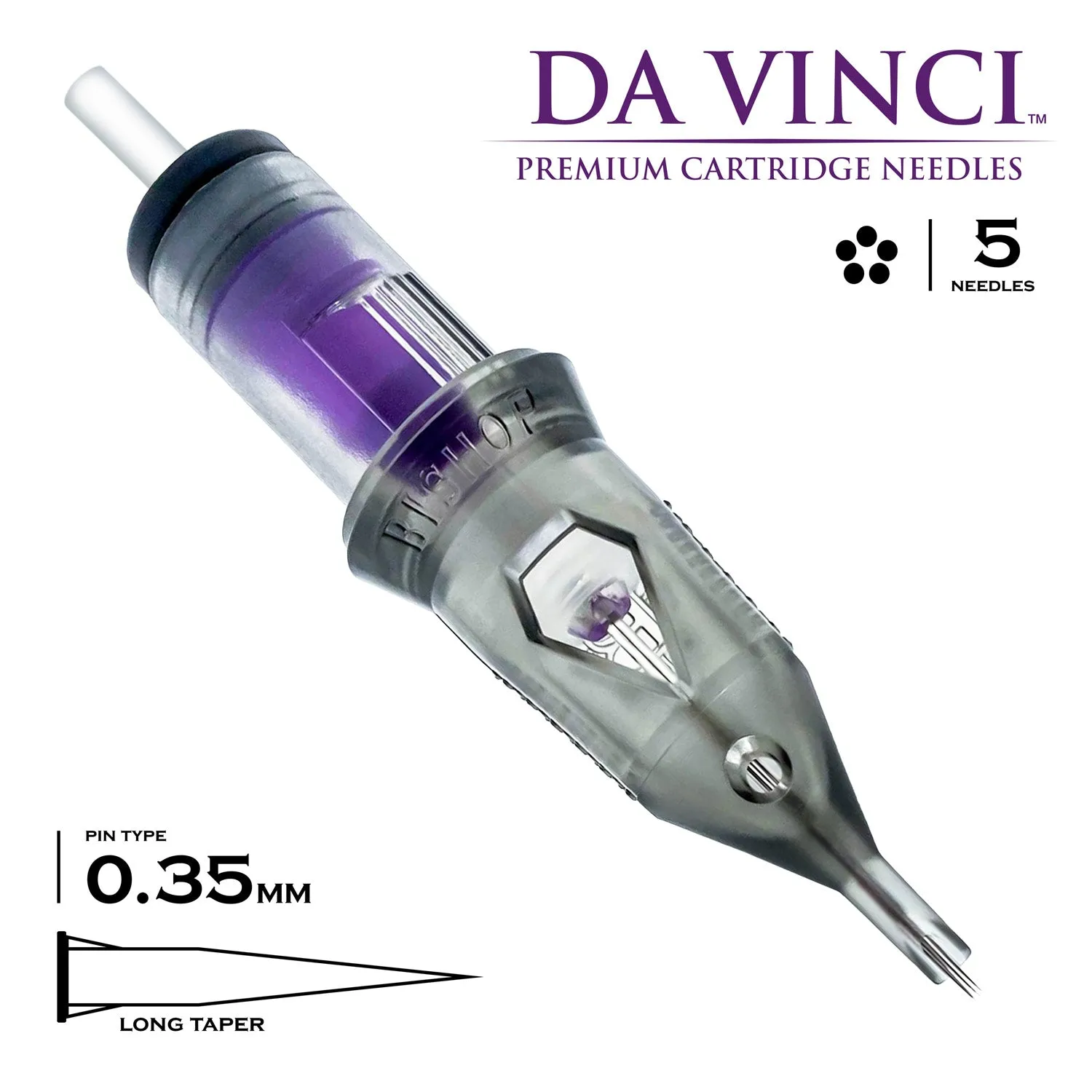 Bishop Da Vinci V2 Cartridges - #12 Round Shader Long Taper