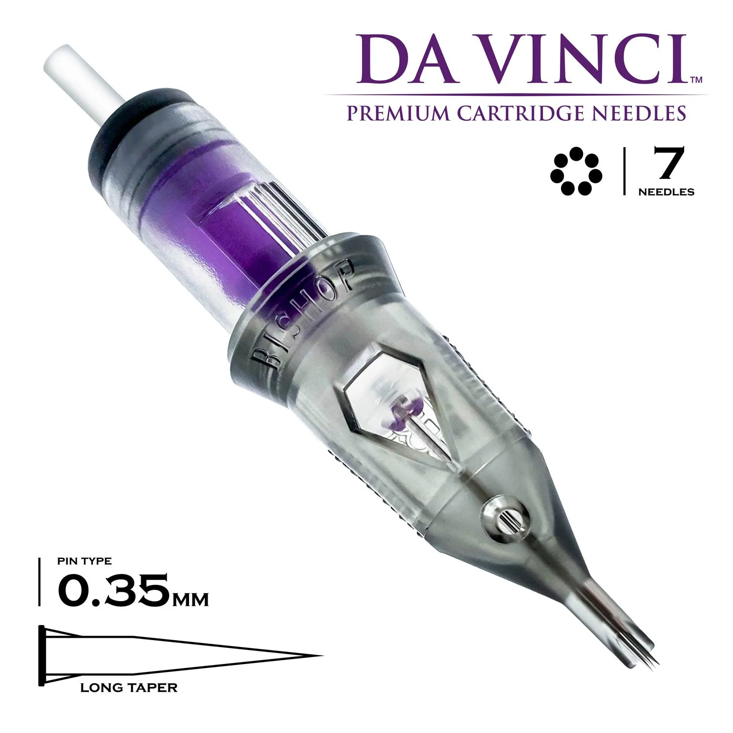 Bishop Da Vinci V2 Cartridges - #12 Round Shader Long Taper