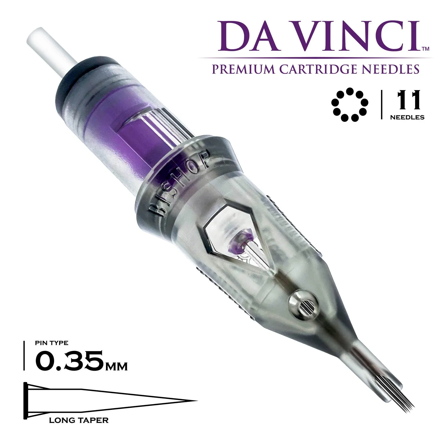 Bishop Da Vinci V2 Cartridges - #12 Round Shader Long Taper