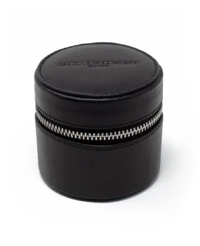 Black Leather Cufflink Storage Box