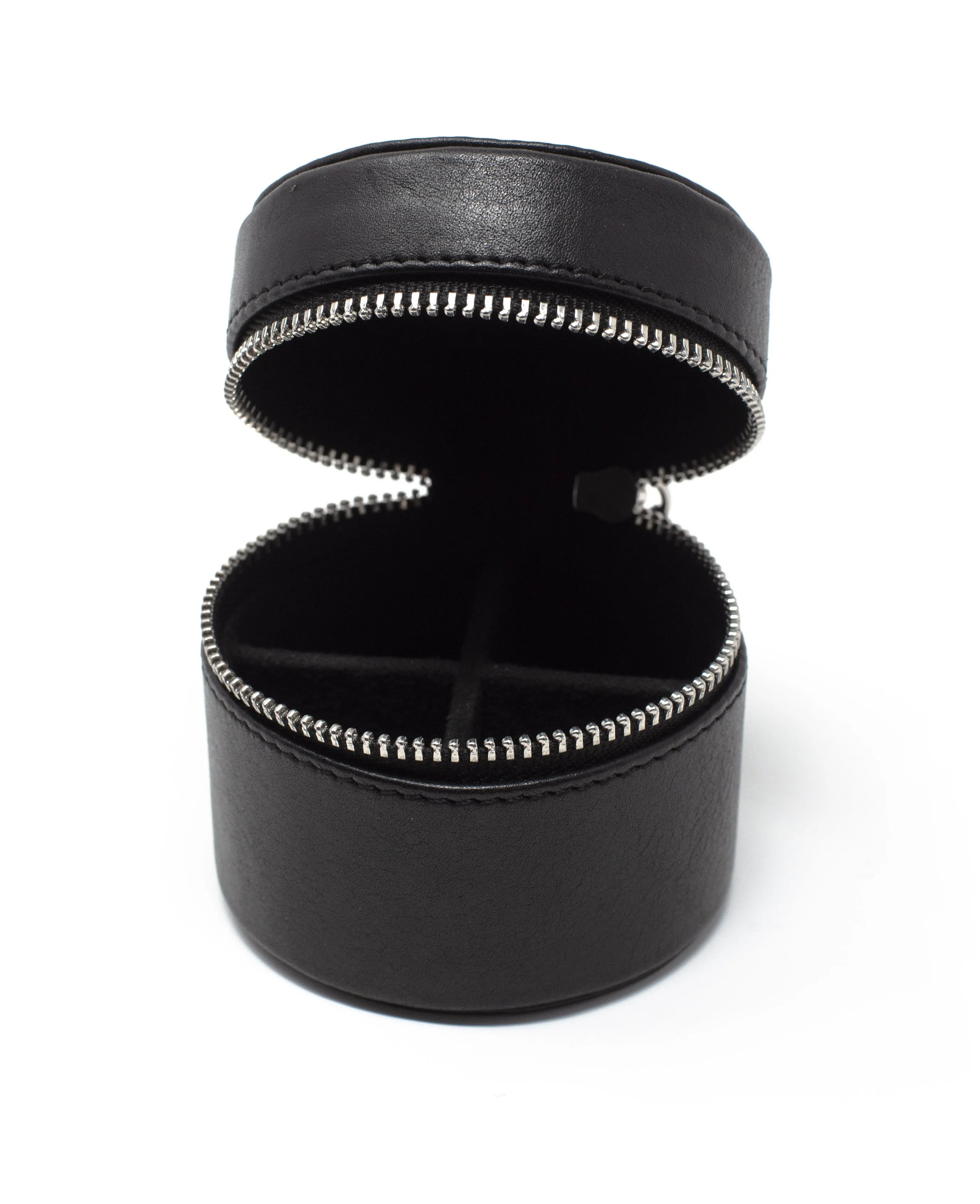 Black Leather Cufflink Storage Box