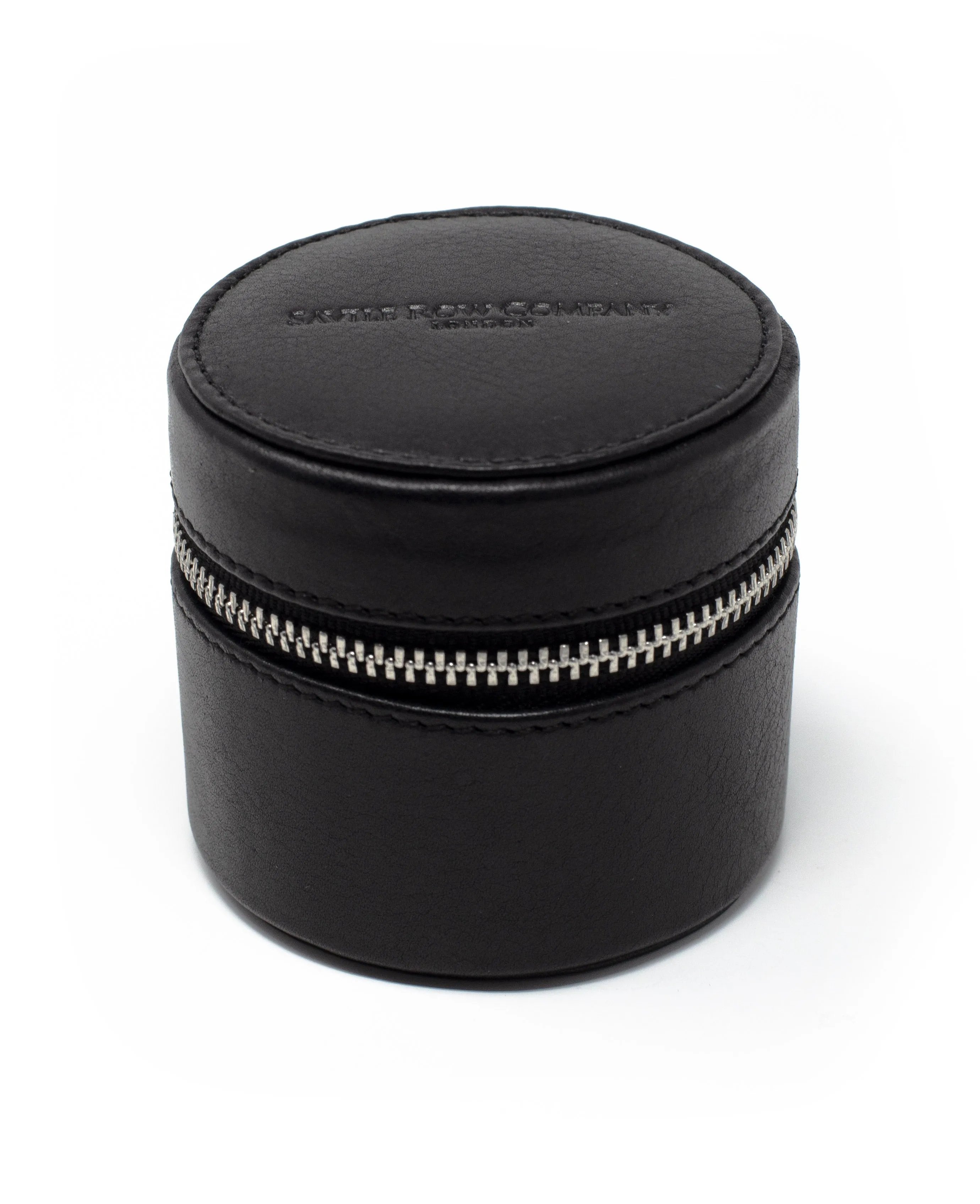 Black Leather Cufflink Storage Box