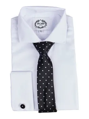 BLACK POLKA DOT NECK TIE SET