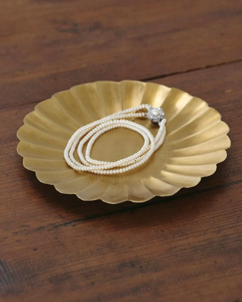 Brass Petal Tray: Medium