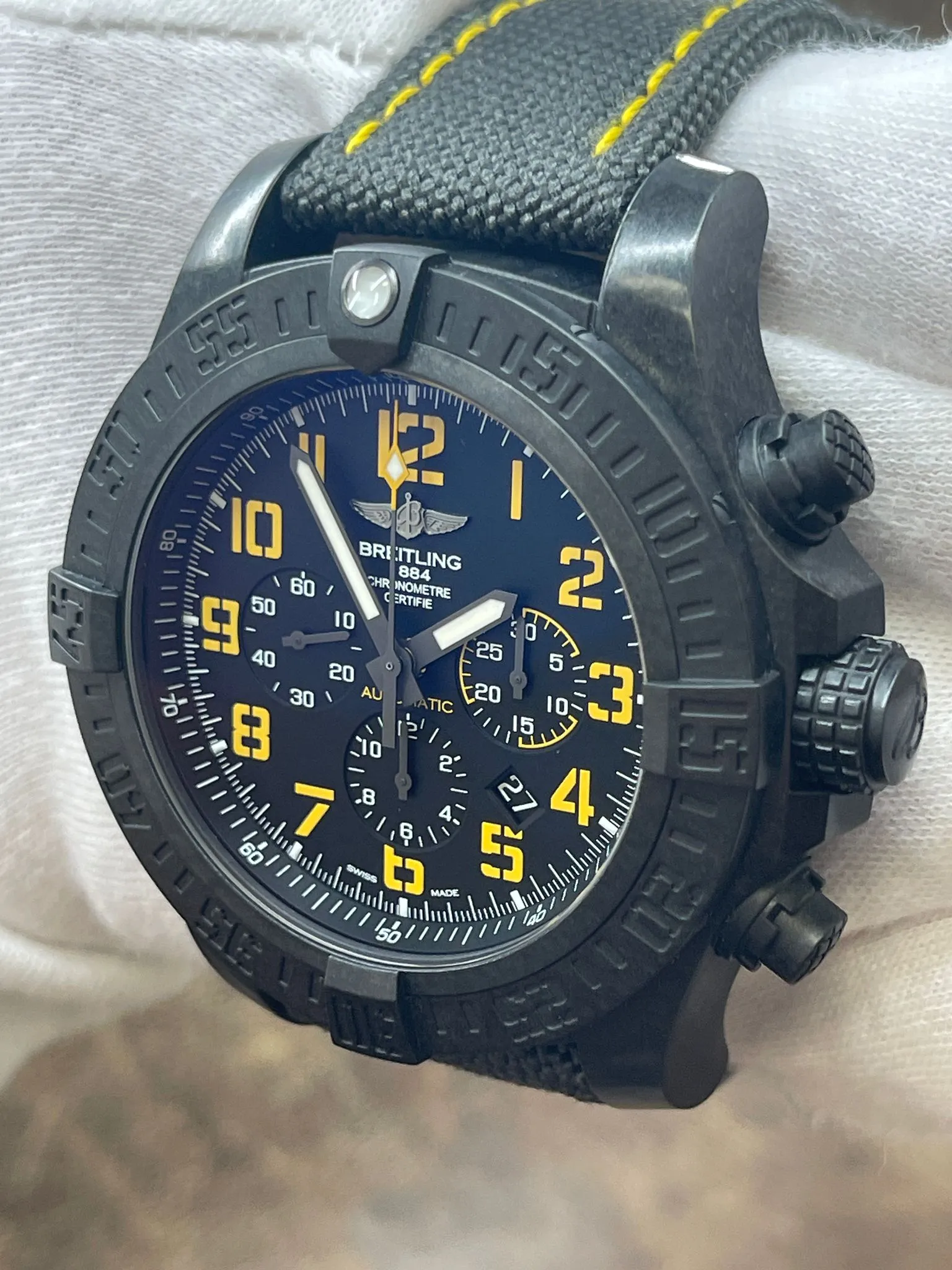 Breitling  Avenger Hurricane limited edition XB0170 Black & Yellow Dial Automatic Men's Watch