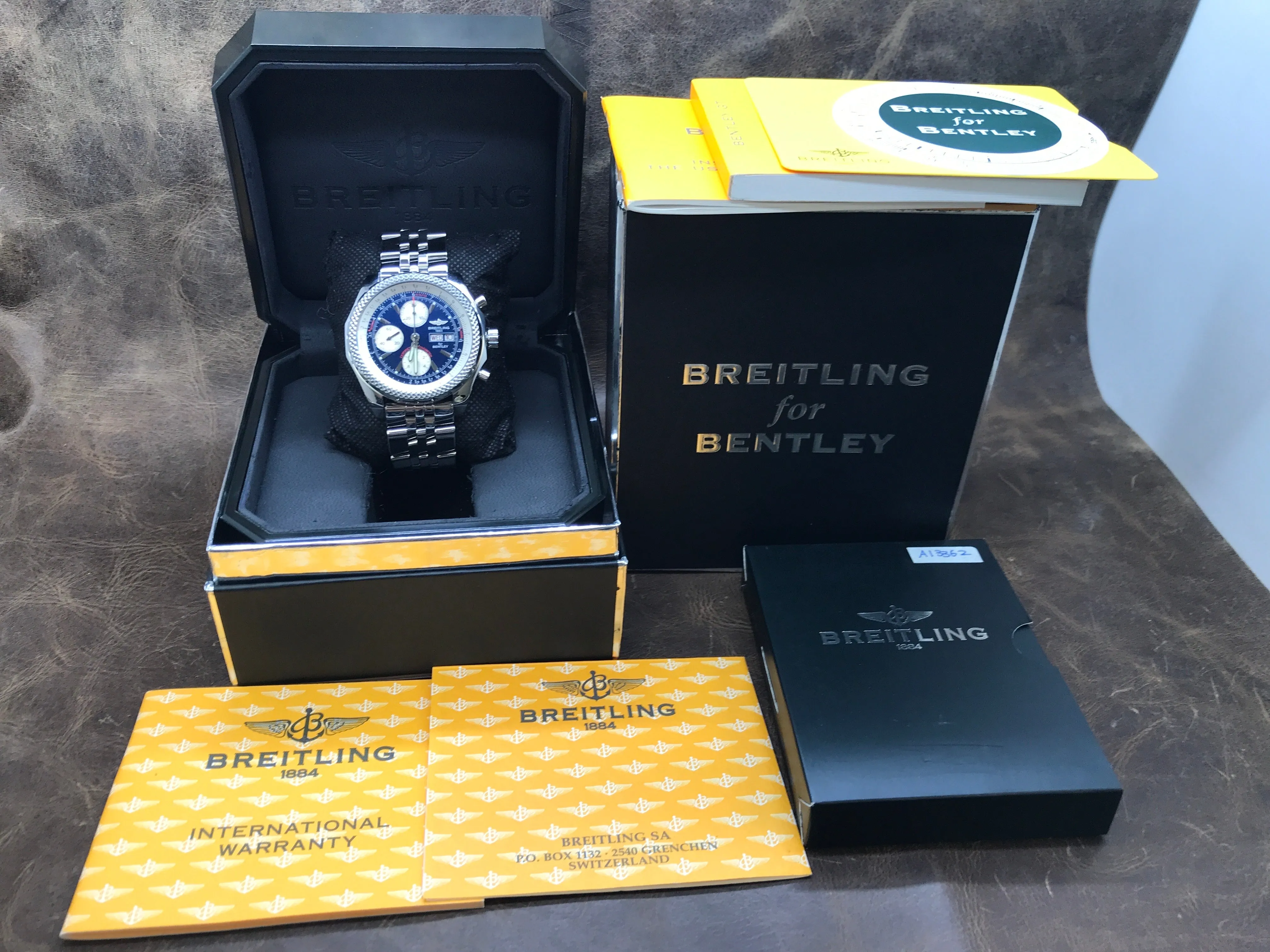 Breitling Bentley GT Chronograph A1336212 Blue Dial Automatic Men's Watch