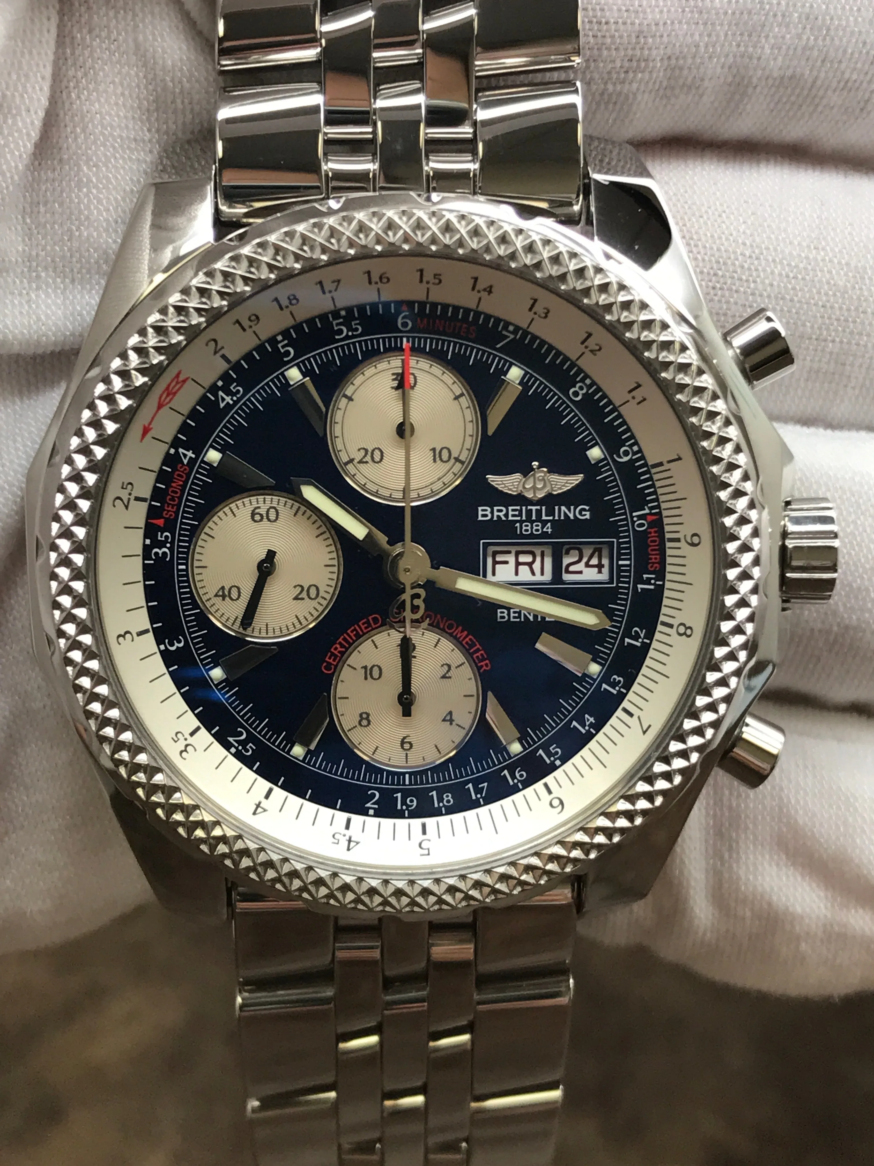 Breitling Bentley GT Chronograph A1336212 Blue Dial Automatic Men's Watch