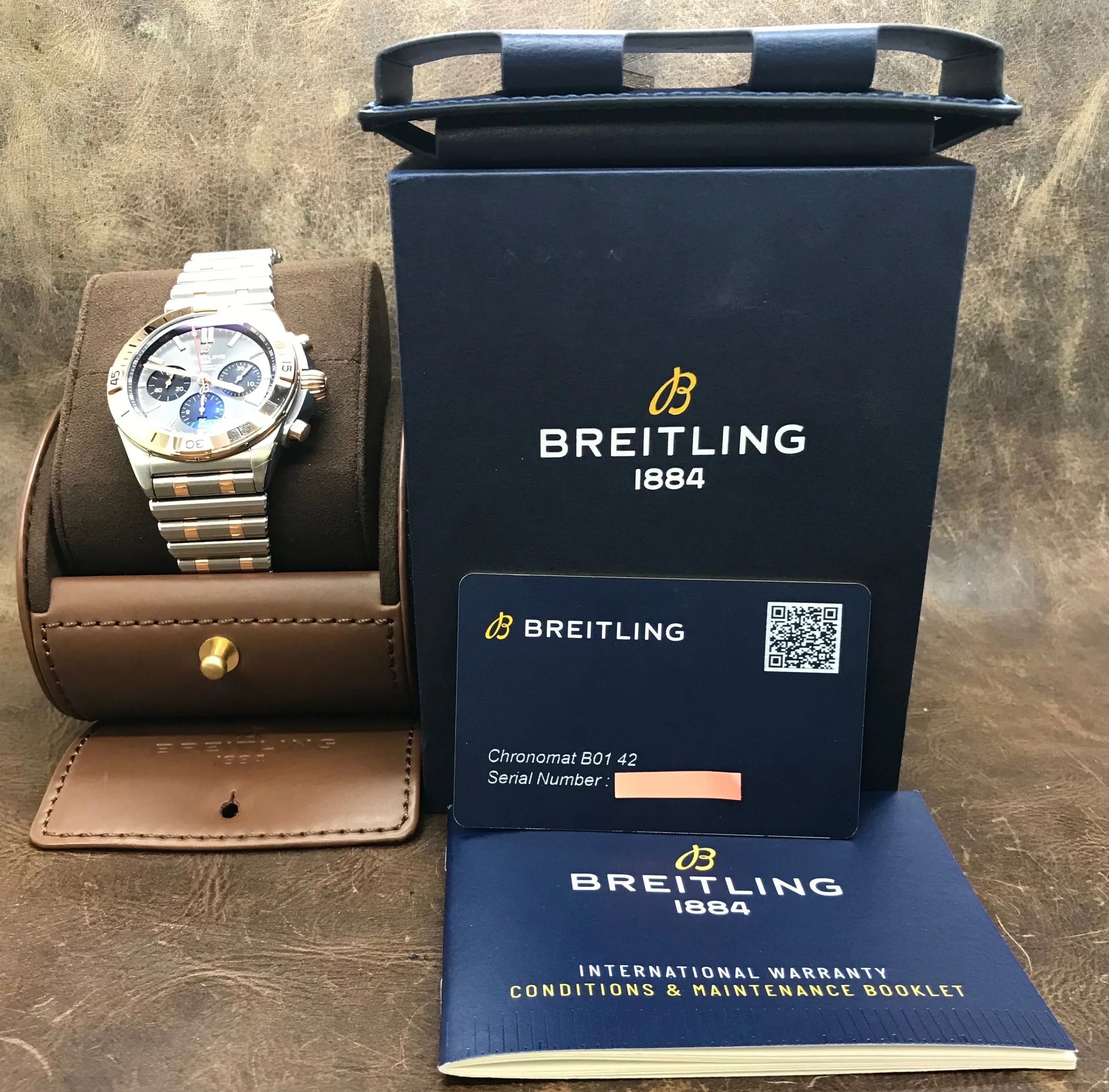 Breitling Chronomat B01 UB0134 Grey Panda Dial Automatic Men's Watch