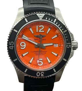 Breitling Superocean 42 A17366 Orange Dial Automatic Men's Watch