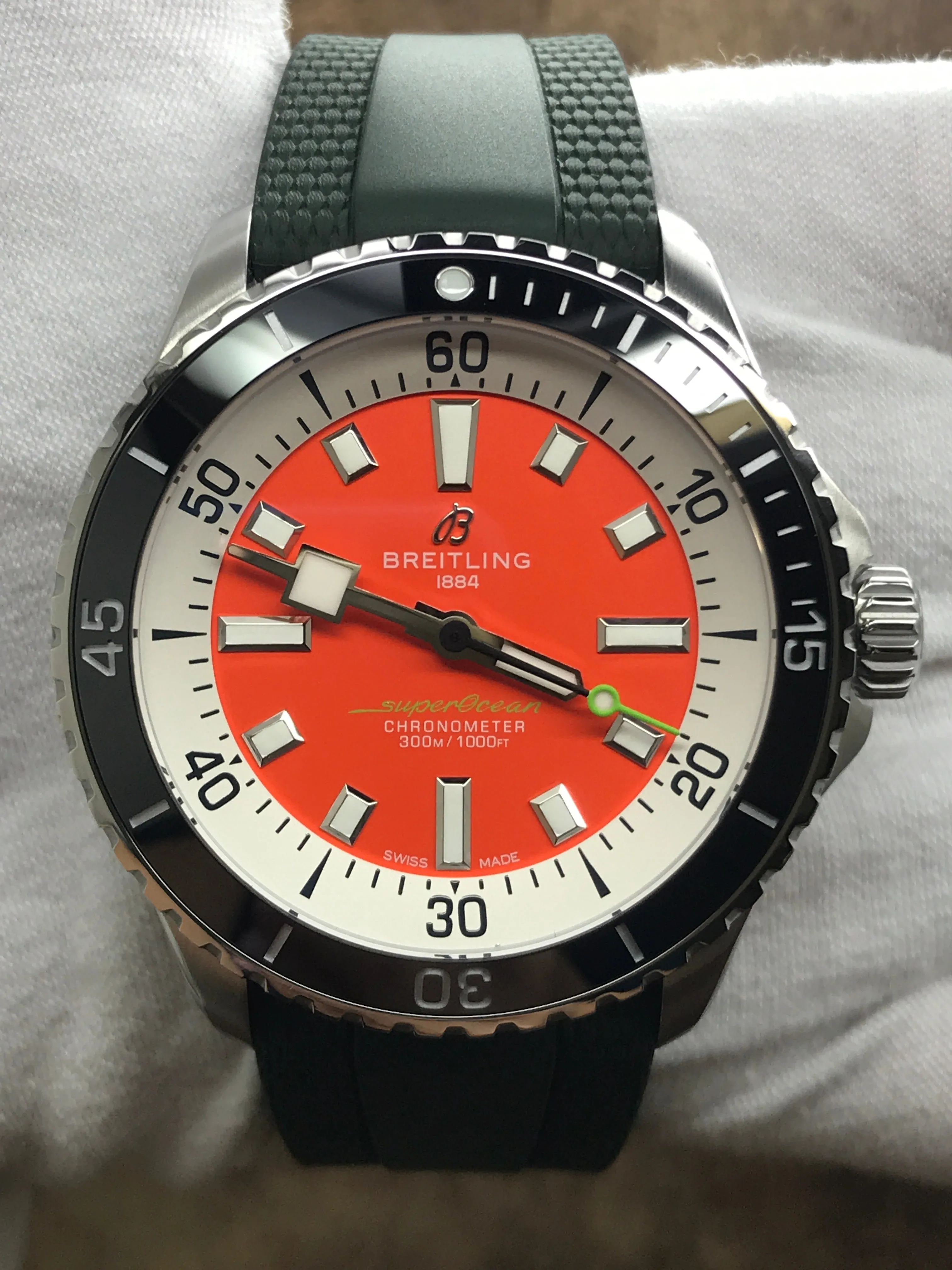 Breitling Superocean 42 Kelly Slater A173751A1O1S1 Orange Dial Automatic Men's Watch