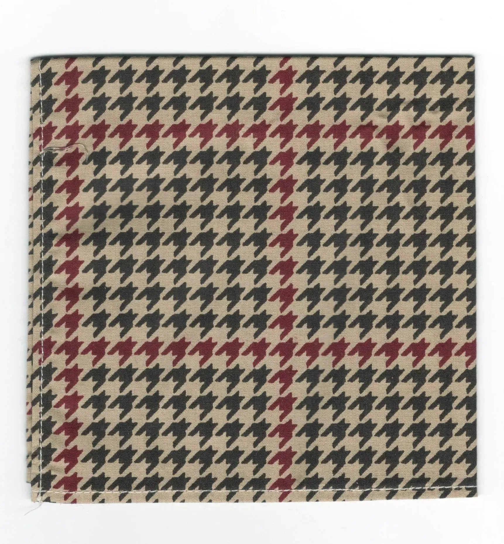 Brown and Black Houndstooth Pocket Square