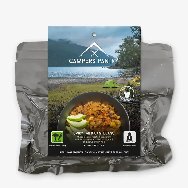 Campers Pantry Spicy Mexican Beans Expedition 100g Freeze Dried Meal