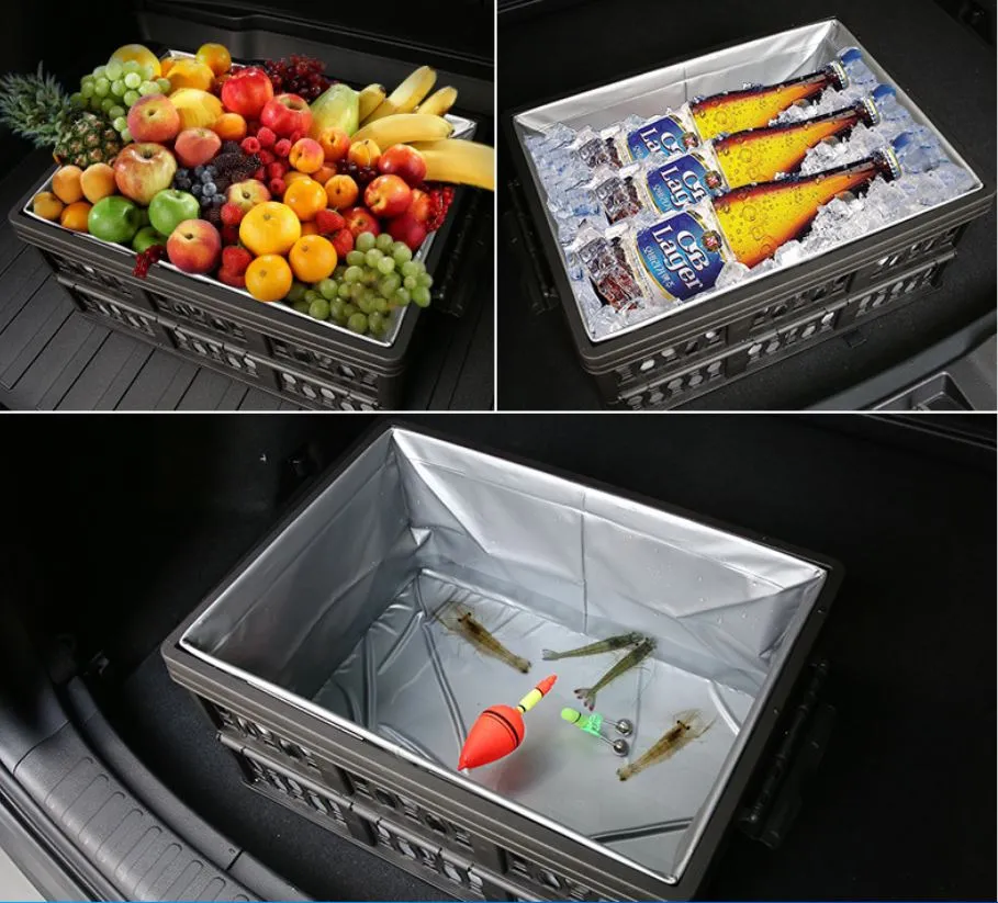 Car Trunk Organizer Box Cooler&Waterproof Bag Collapsible for Cars Outdoor - #STOGE-BX010