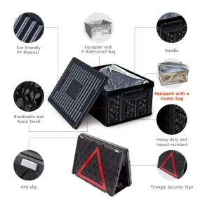 Car Trunk Organizer Box Cooler&Waterproof Bag Collapsible for Cars Outdoor - #STOGE-BX010