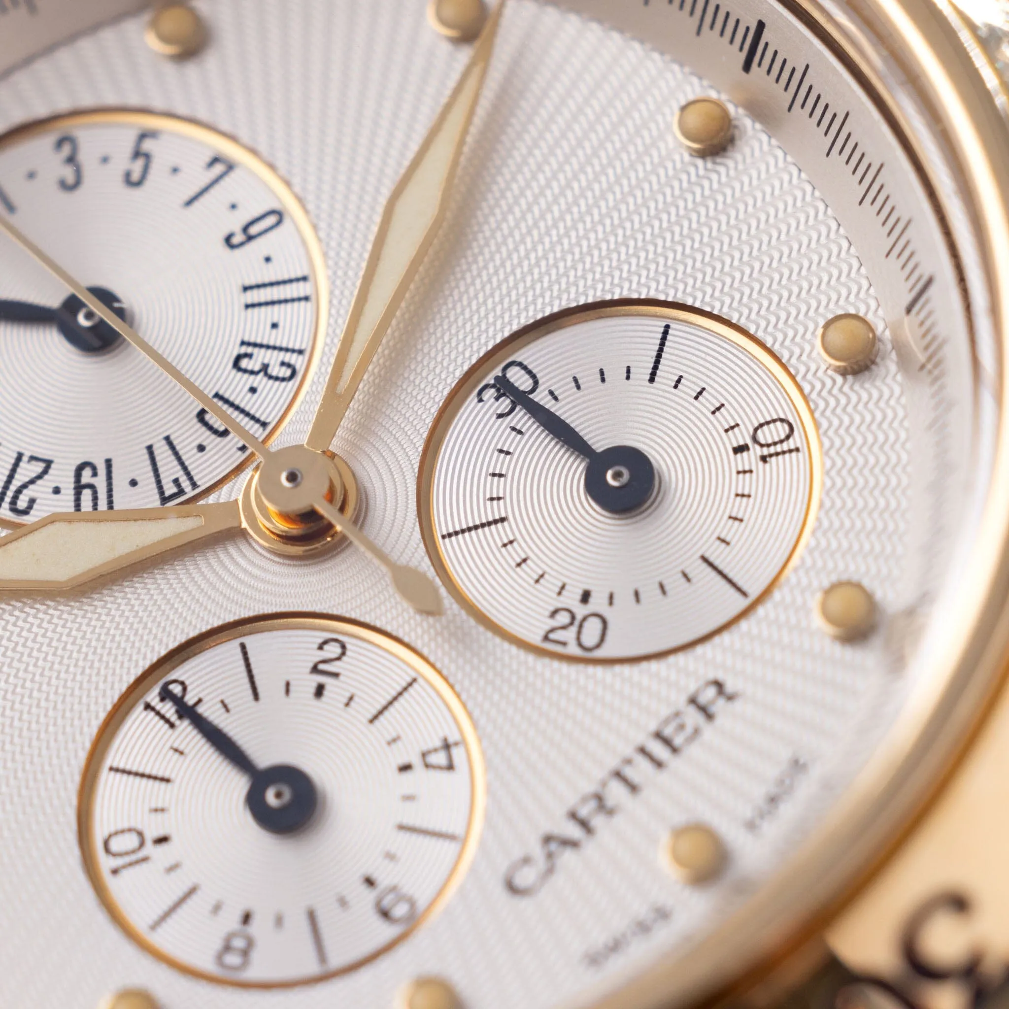 Cartier Pasha Chronograph in 18kt Gold Box and Service Invoice ref 1353 1