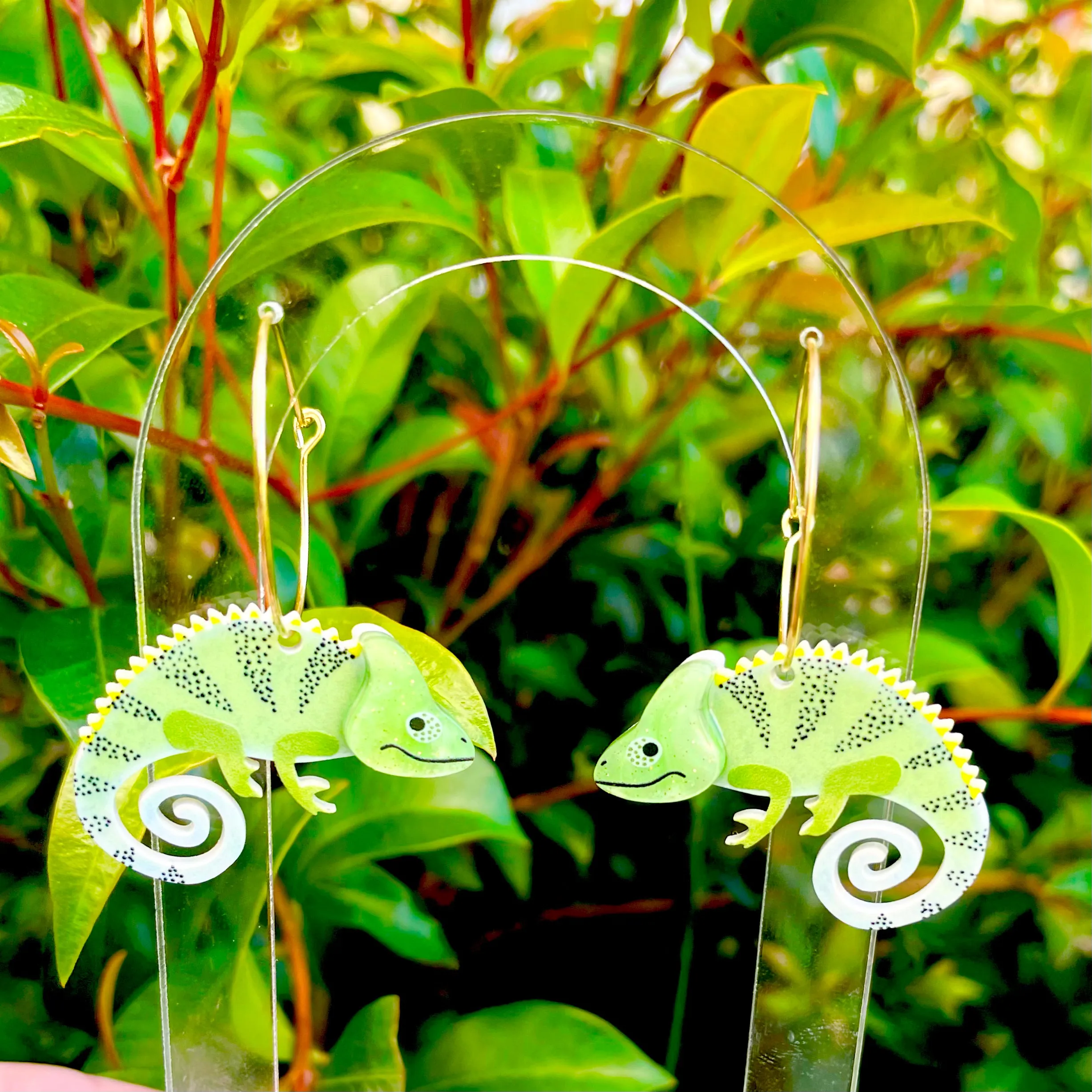 Chameleons of Kiwi 🥝 fruit - Earrings