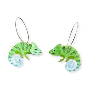 Chameleons of Kiwi 🥝 fruit - Earrings